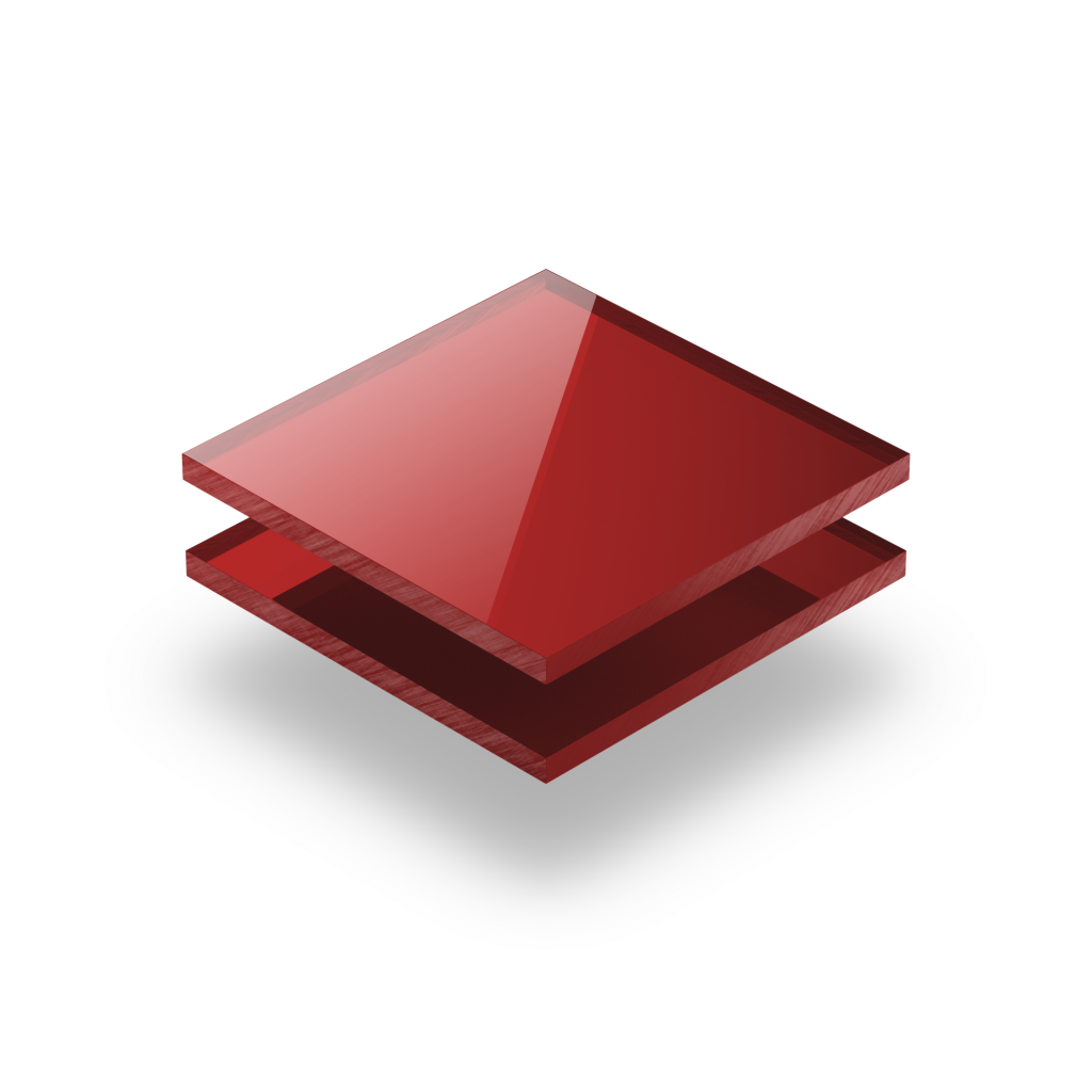 plexiglass miroir rouge
