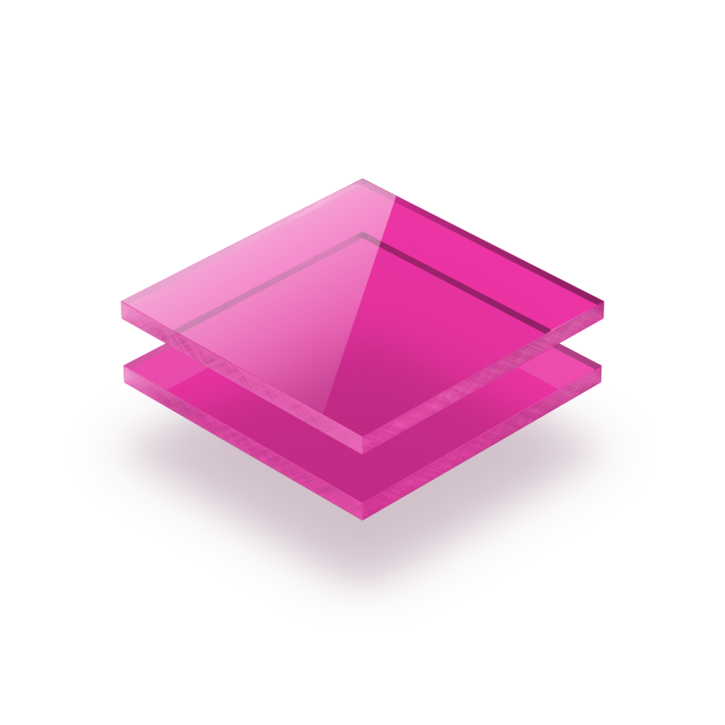 plexiglass magenta teinté