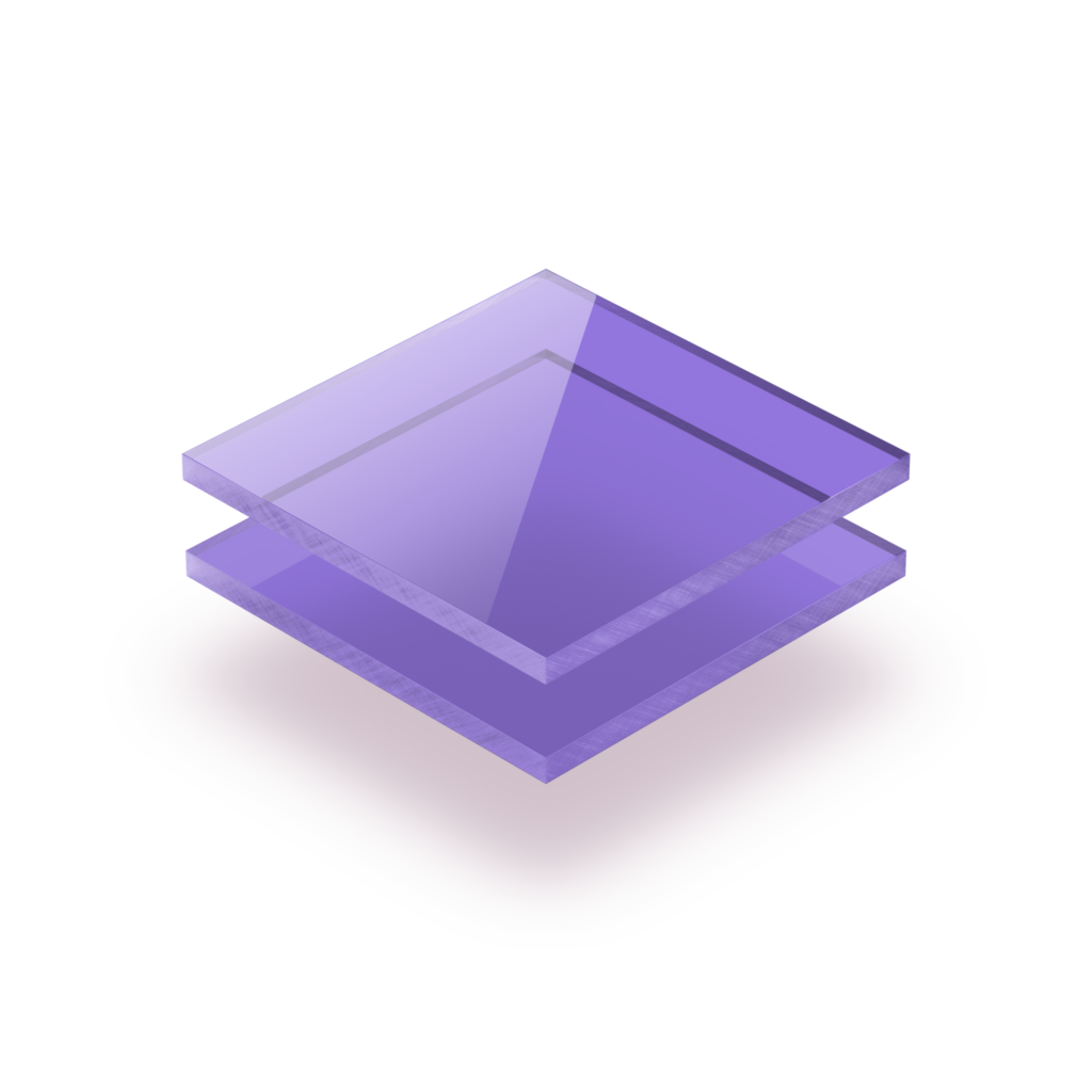 plexiglass violet teinté