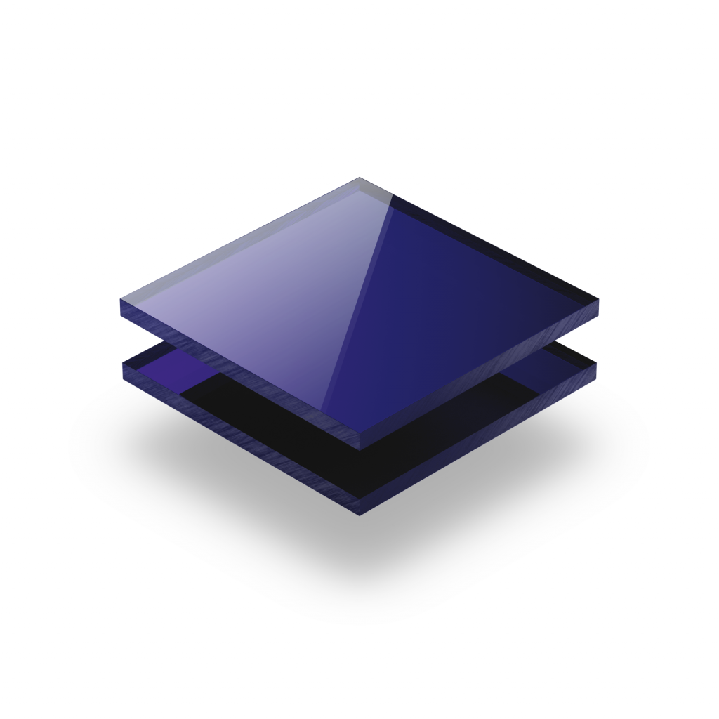 plexiglass miroir bleu